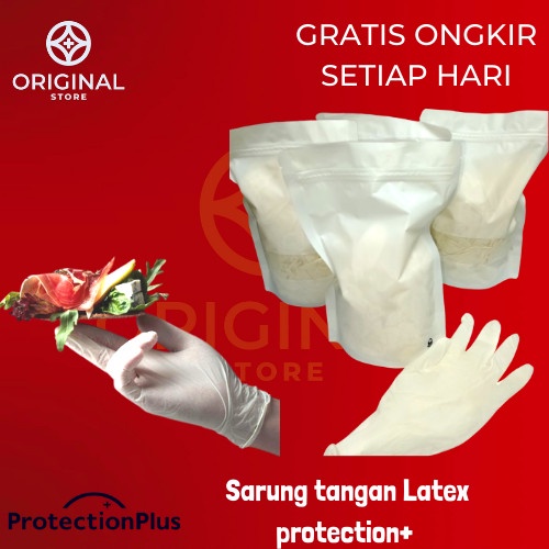 Sarung Tangan Karet Exammination Safe Glove Latex Safeglove HandScoon Ekonomis Perbox Isi 100pcs