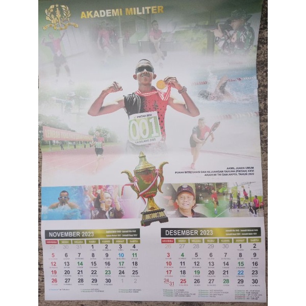 Kalender Dinding TNI Cover Akademi Militer/Akmil Tahun 2023