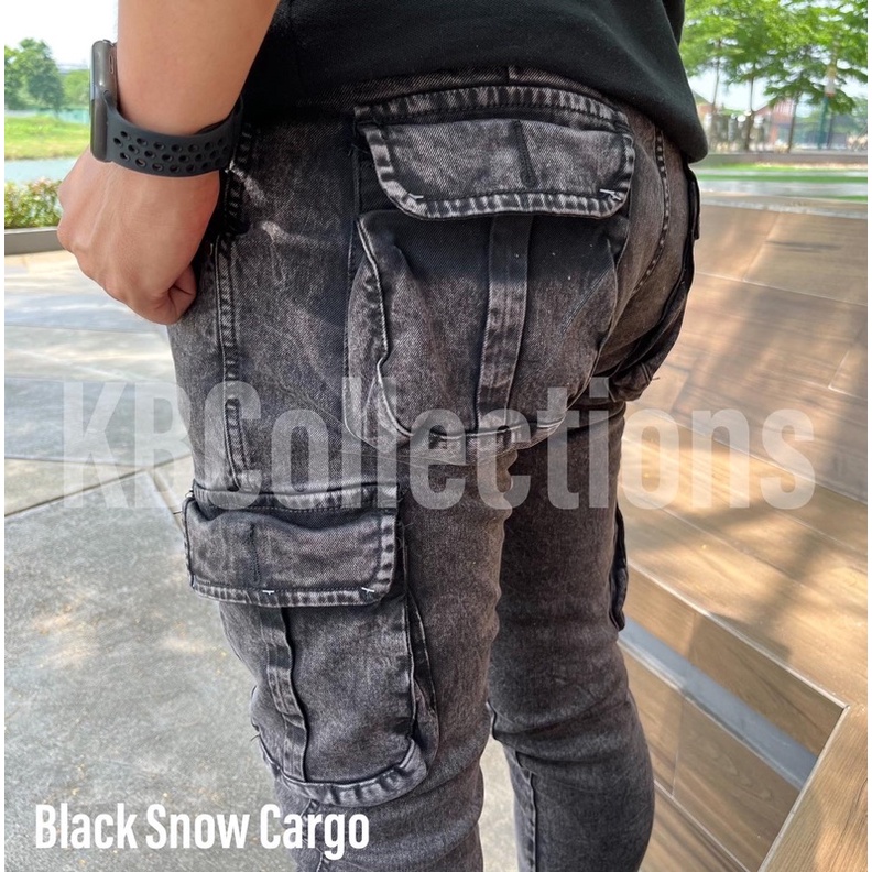 KBCollections Celana Biker Jeans Cargo