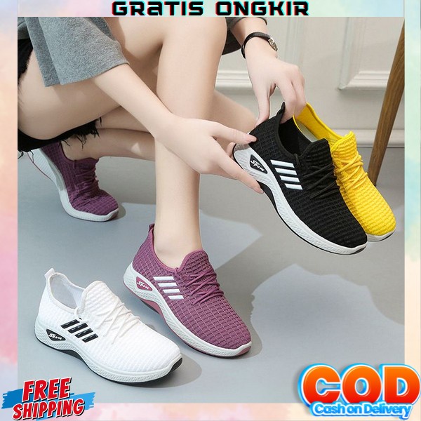 Sepatu Sneakers Canvas Slop Gaya Korea Import Terbaru Nyaman Sole Kare Sepatu Kanvas Wanita Wanita I