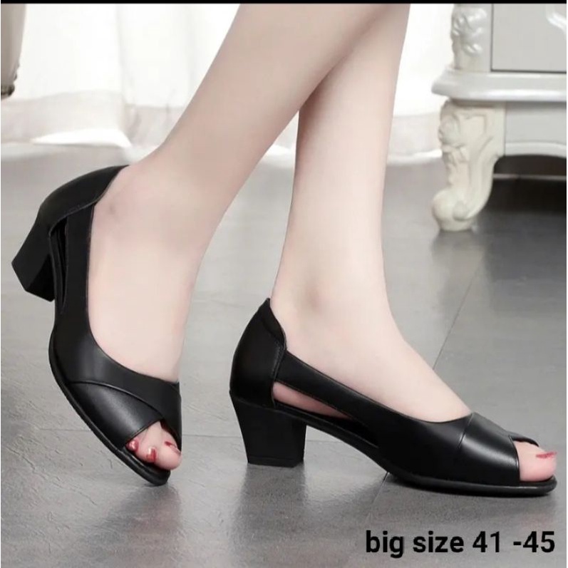 ALN 115 - Formal Shoes | Sepatu Pantofel Wanita Kantoran Ukuran Jumbo Besar | Big Size 41-42-43-44-45 Sepatu Pantopel Wanita Kulit Asli