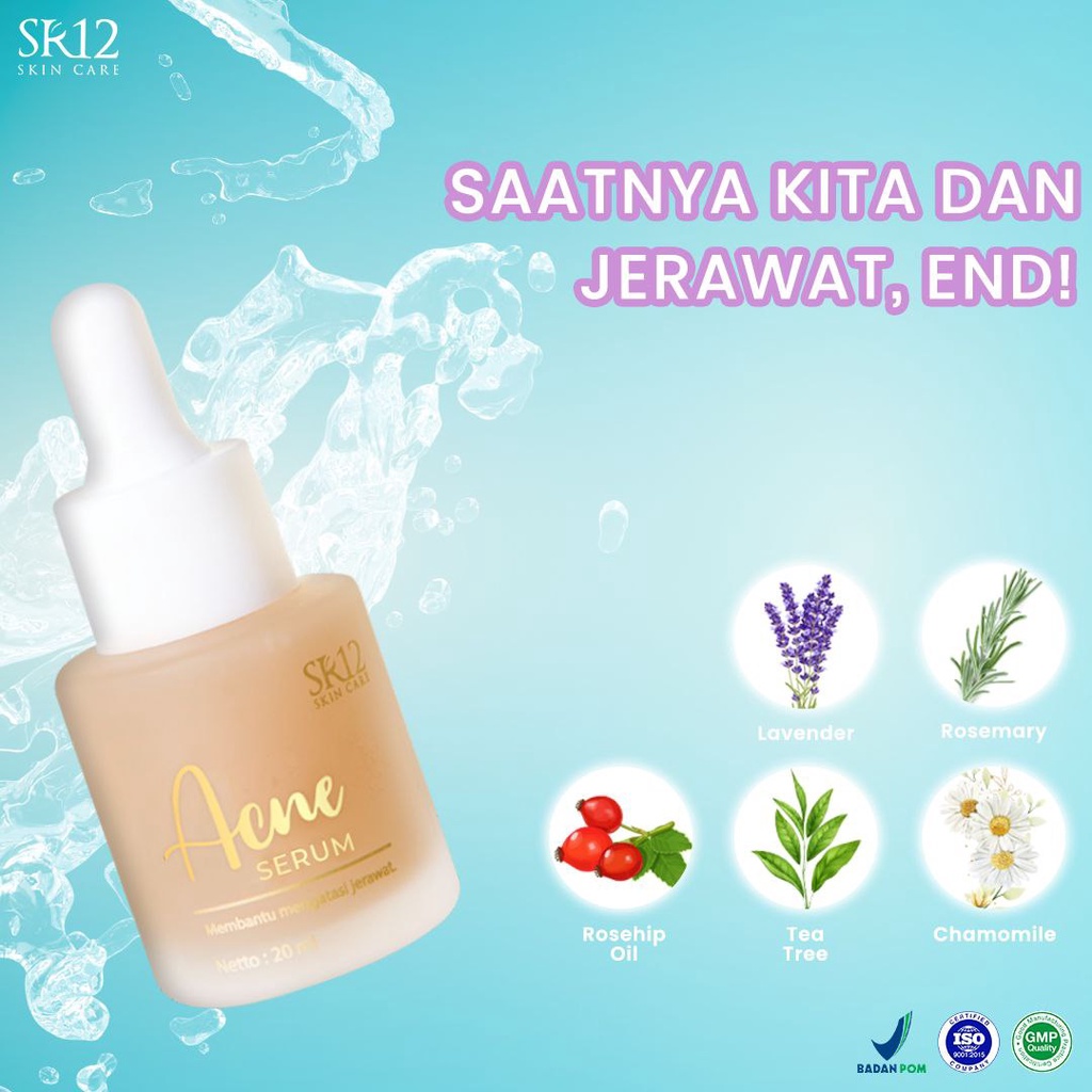 Acne Serum Wajah SR12 Penghilang Jerawat Bruntusan Komedo Berminyak Original BPOM 20ml
