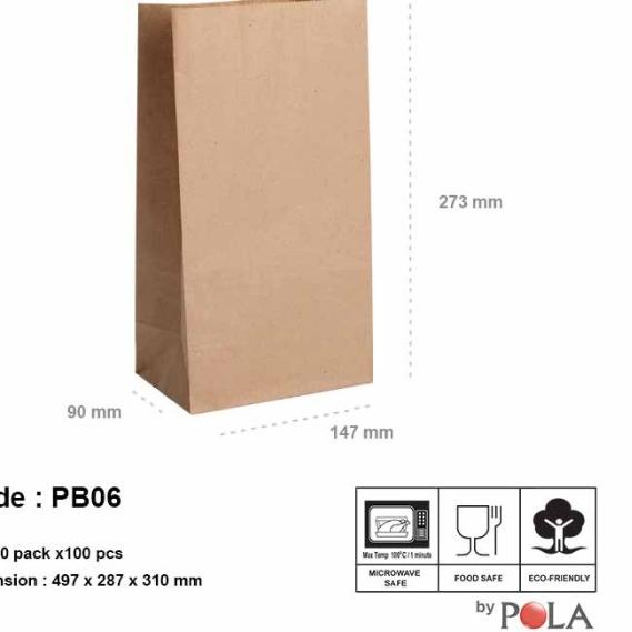 

paper bag murah / kantong kertas murah pb06- 100pcs - Coklat