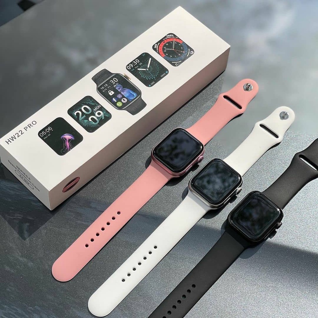Garansi ❤️ IWO 13 HW22 Jam Tangan Pria dan Wanita Smartwatch 1.7 inch Original Full HD Screen Series 7 iWatch Custom wallpaper Bluetooth Call IP67 Waterproof Long Standby Watches Heart Rate Monitor Fitness GPS Tracker