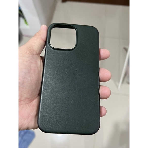 Leather Case iphone 13 pro Sequoia Green original apple magsafe