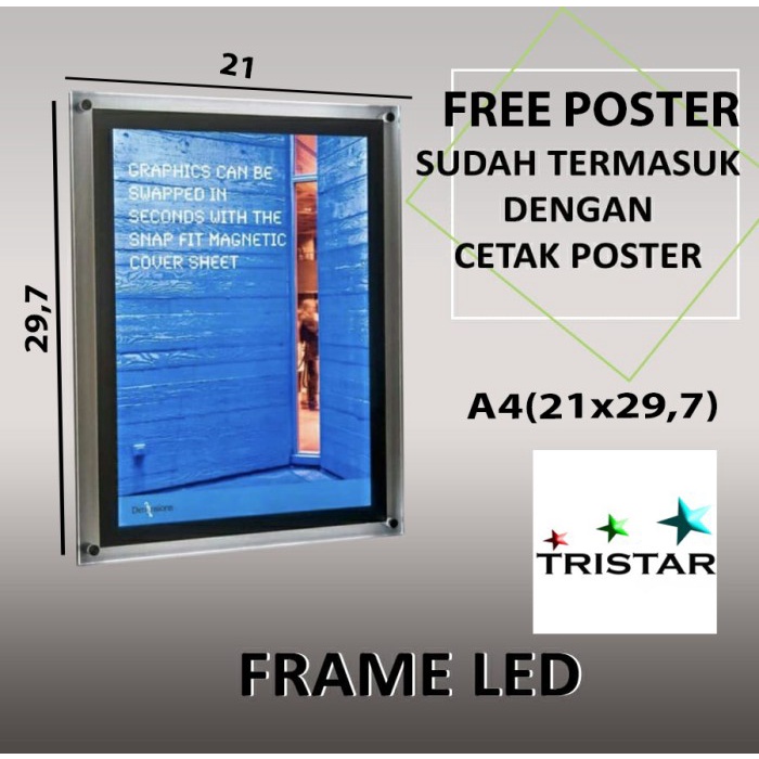 

Rak Akrilik Led Menu / Akrilik Display Menu Led (A4)