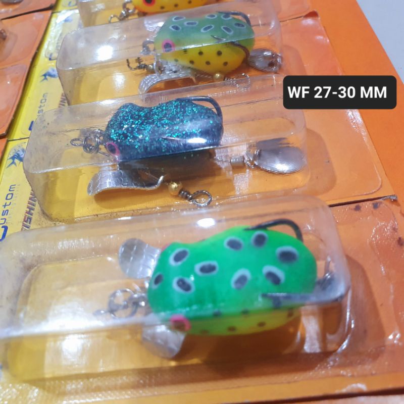 SOFT FROG CUSTOM 27 MM 30 MM dijual per pcs / LURE SET SOFT FROG/ KODOK KARET / UMPAN KODOK