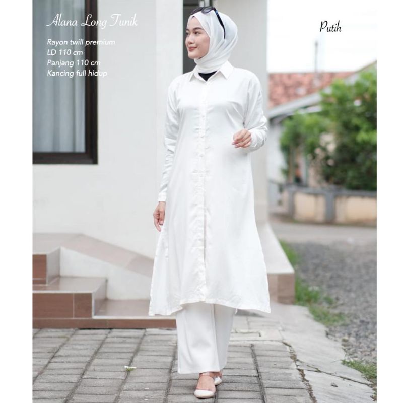 Long Tunik rayon Twill - ALANA TUNIK //JF704