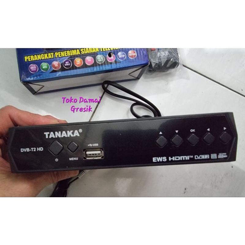 Tanaka STB Set Top Box Biru Body BESI DVB T-2 Tv digital reciever Youtube DVB T2