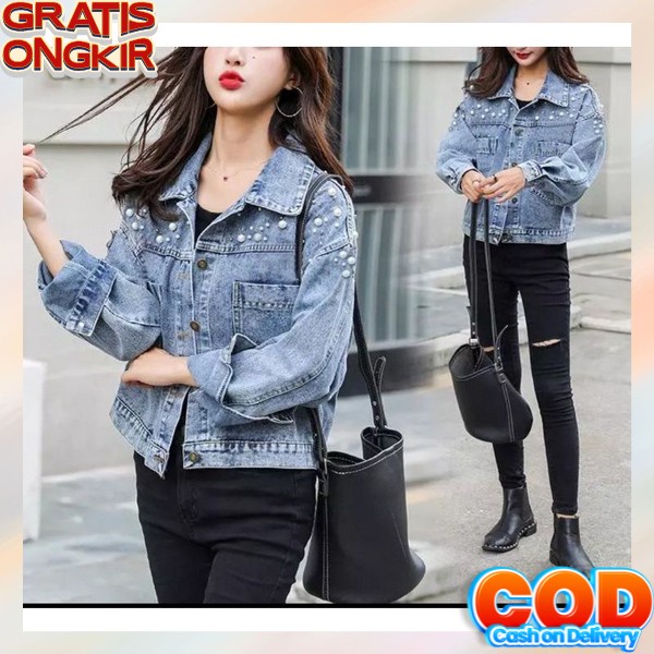 Jaket Jeans Wanita Murah Jacekt Jins Cewek Kekinian Terbaru Jaket Jeans Wanita Jumbo Oversize Jacket