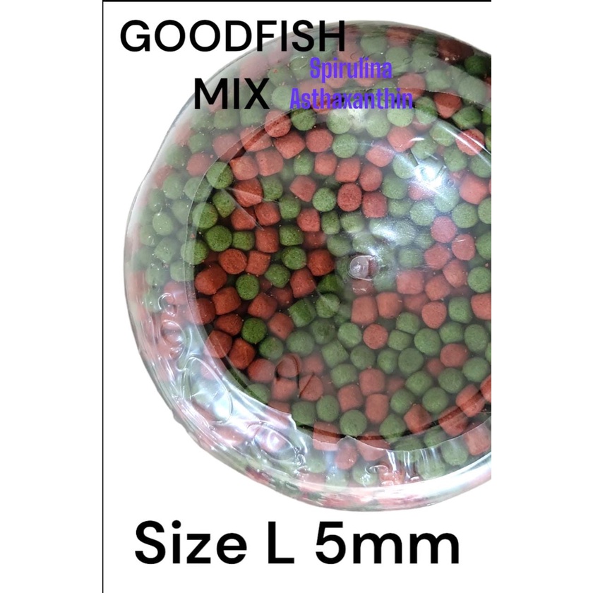 PELET IKAN KOKI KOI GOODFISH MIX SPIRULINA ASTAXANTHIN 1.25 KG 5MM