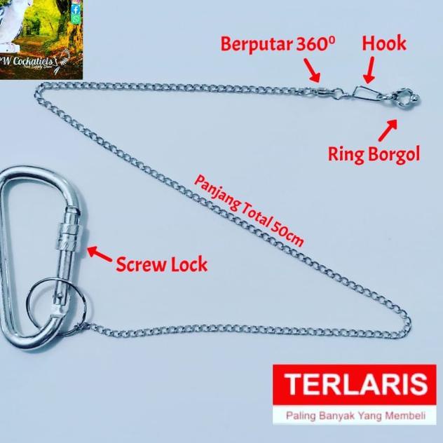 Rantai Burung Lovebird Ring Borgol Kaki Burung LoveBird LB Love Bird