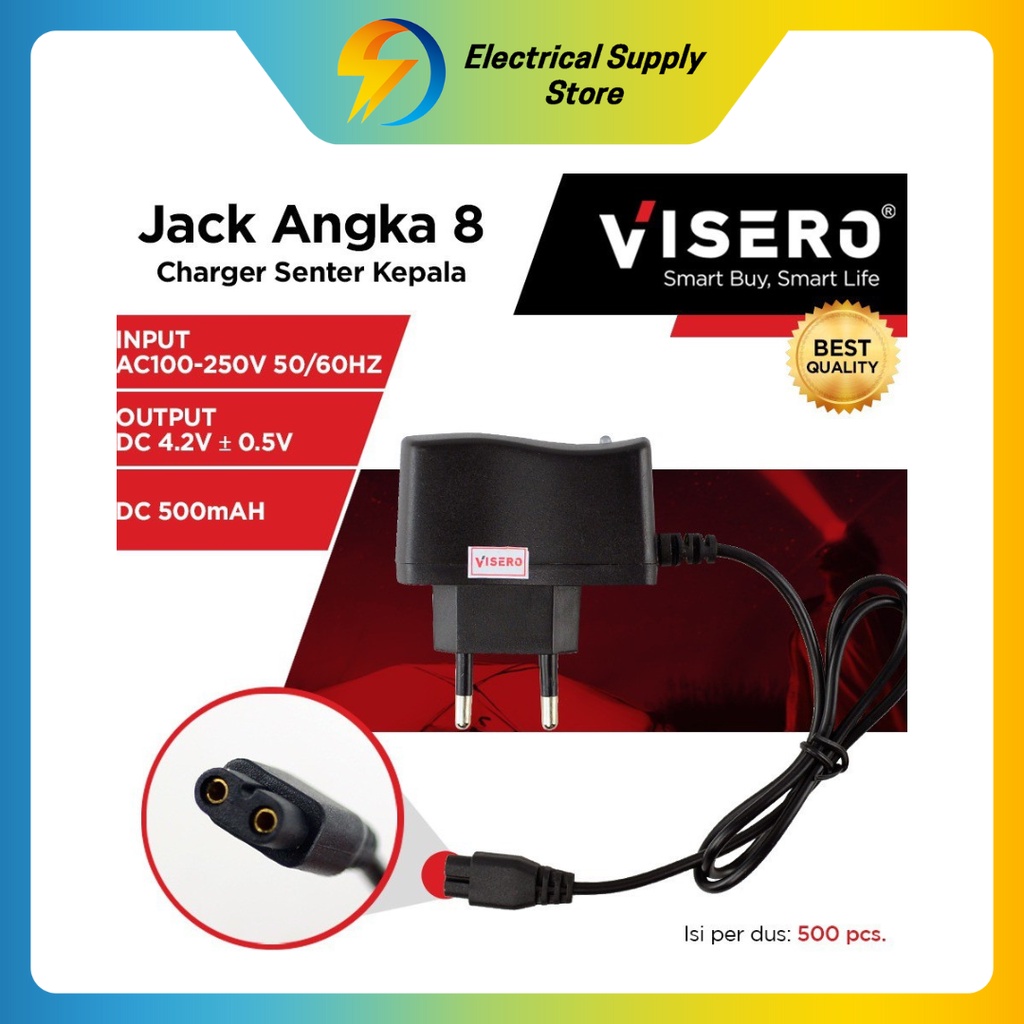 CHARGER / CAS SENTER KEPALA JACK ANGKA DELAPAN 8 VISERO