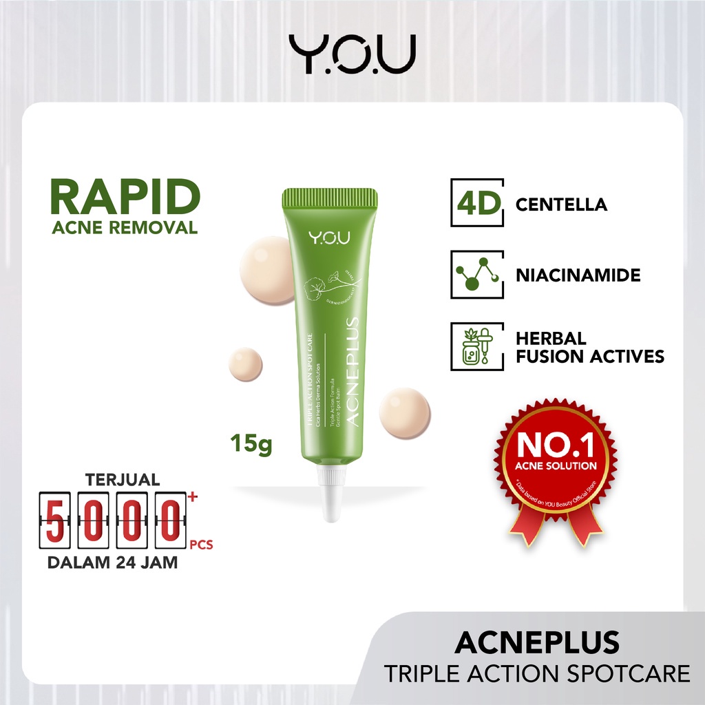 AcnePlus Spot Care Acne Treatment | 4D Centella Asiatica Niacinamide Herbal Obat Jerawat