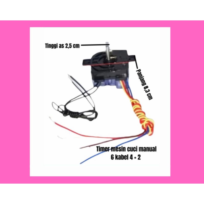 Timer mesin cuci 2 tabung 6 kabel Polytron