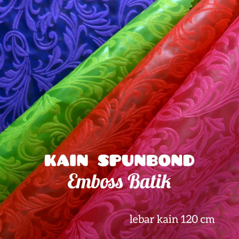 Kain Spunbond Emboss Batik lebar 120cm