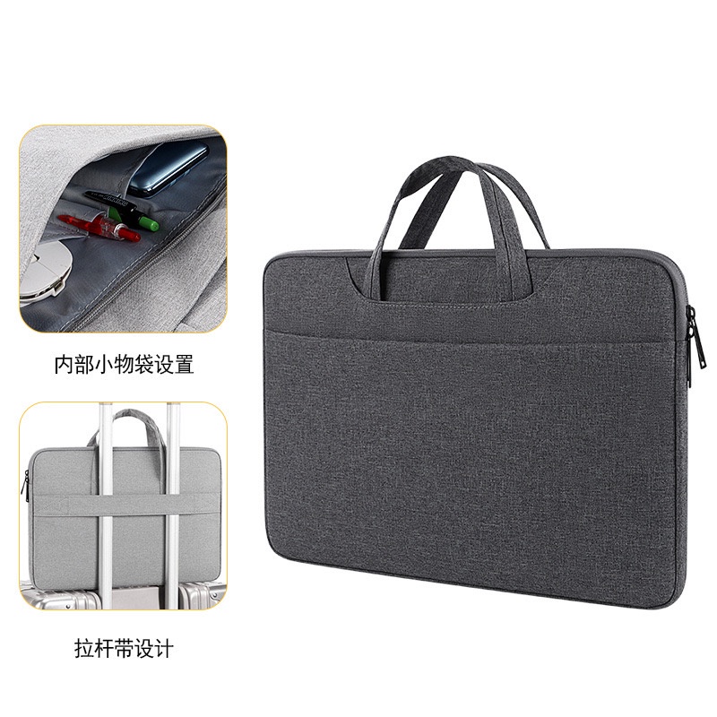 Tas Laptop Jinjing Waterproof Import Tas Macbook Simpel Tebal Tahan Air Untuk Laptop 13 Inch With Handle Laptop Bag With Compartments