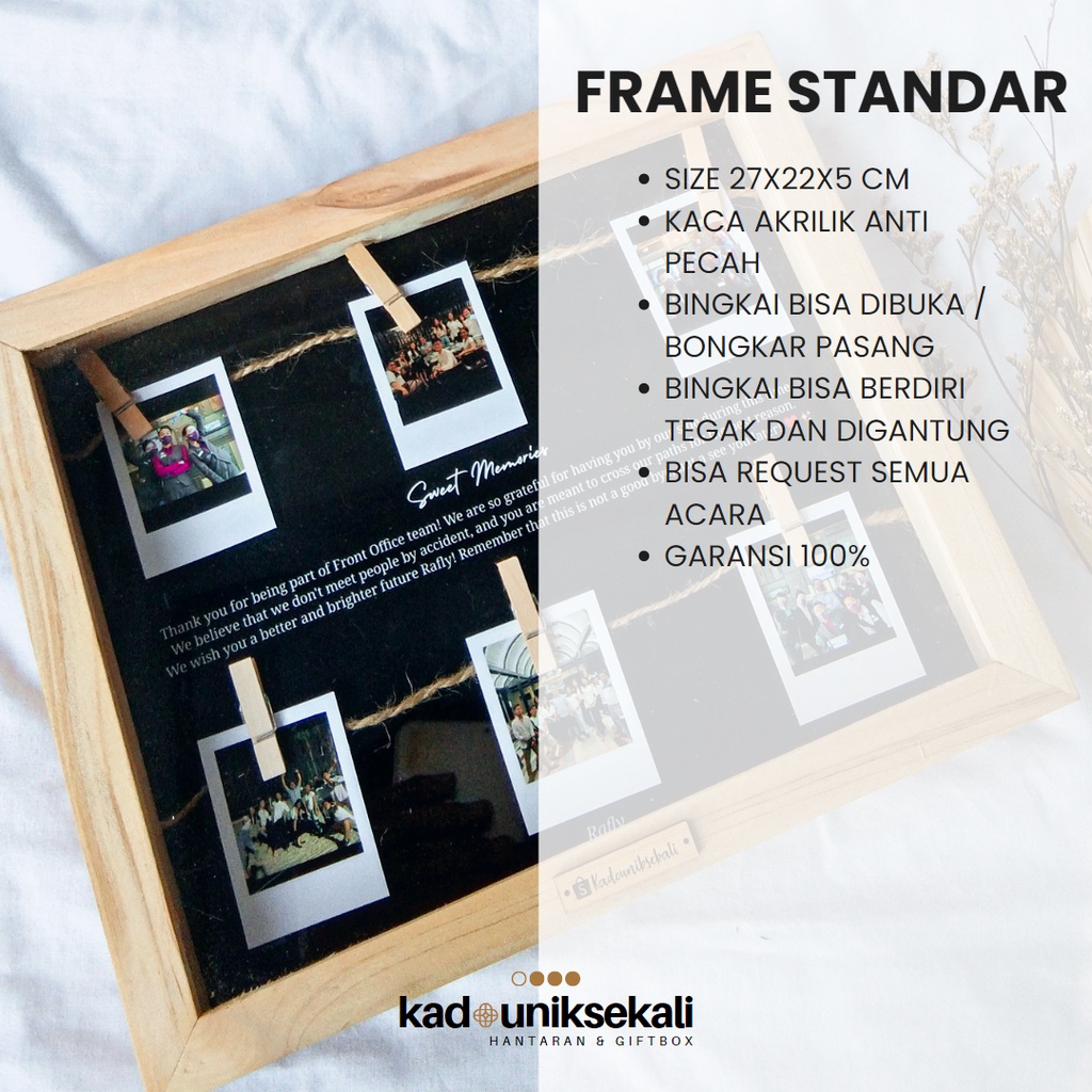 POLAROID GIFT | BIRTHDAY RUSTIC GIFTBOX | FRAMEBOX POLAROID 3D | GIFTBOX CUSTOM