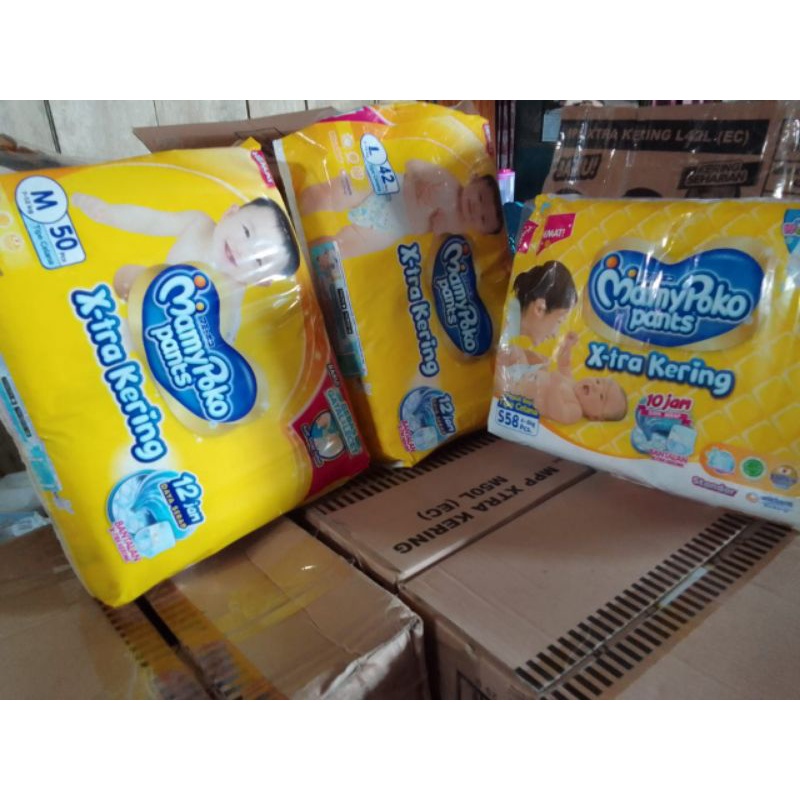 Mamypoko 1 karton isi 3 ball S58/M50/L42/XL38