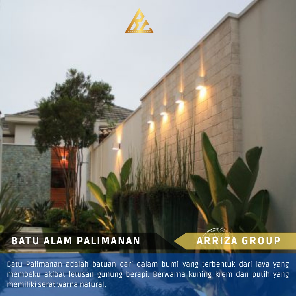 Batu Alam Palimanan Putih Kuning Texture untuk Dinding Teras Pagar Lantai