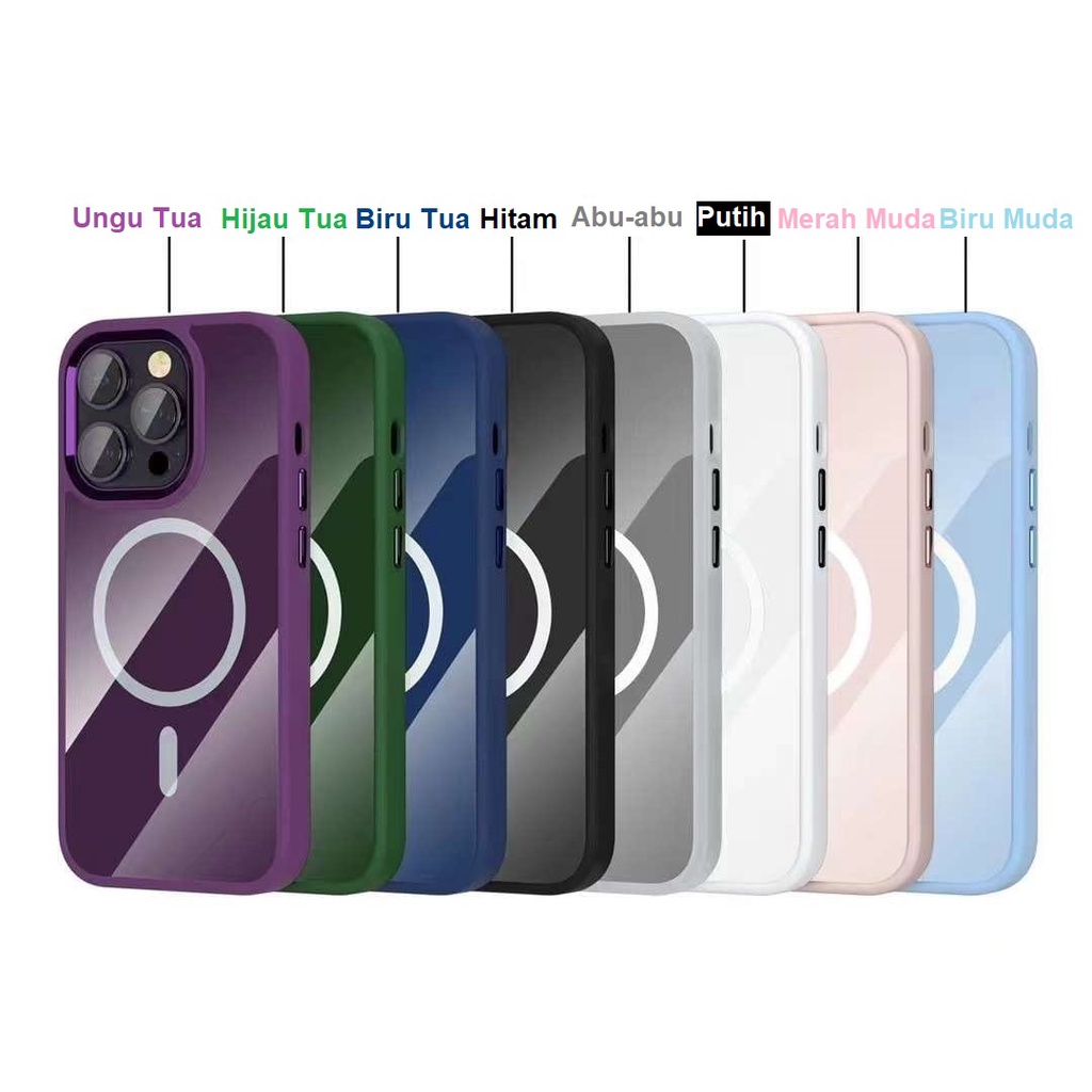Hard Case Magnetik Support Magsafe Wireless Charging Phone Case Silikon Untuk iPhone 14 Iphone 14 Plus Iphone 14 Pro Iphone 14 Pro Max Iphone 13 Mini Iphone 13 Iphone 13 Pro Iphone 13 Pro Max