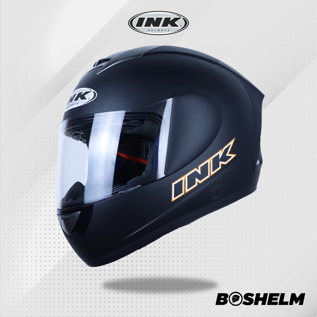 BOSHELM Helm INK CL MAX Solid HITAM DOFF Helm Full Face SNI