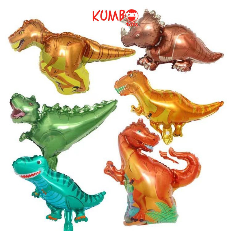 Mainan Anak Balon Foil Dino Dinosaurus Dinosaur Hewan Dekorasi Pesta Lucu