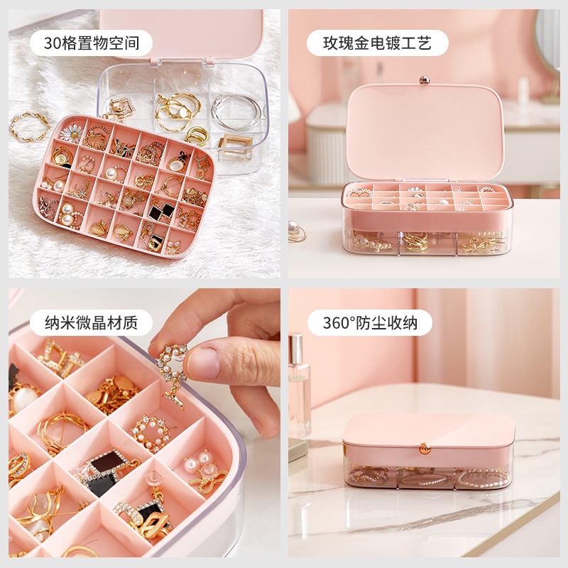 Kotak Tempat Wadah Penyimpanan Perhiasan Anting Kalung Cincin Jam Tangan Aesthetic Organizer Jewelry Display Box Premium Quality Ukuran Sedang / Besar