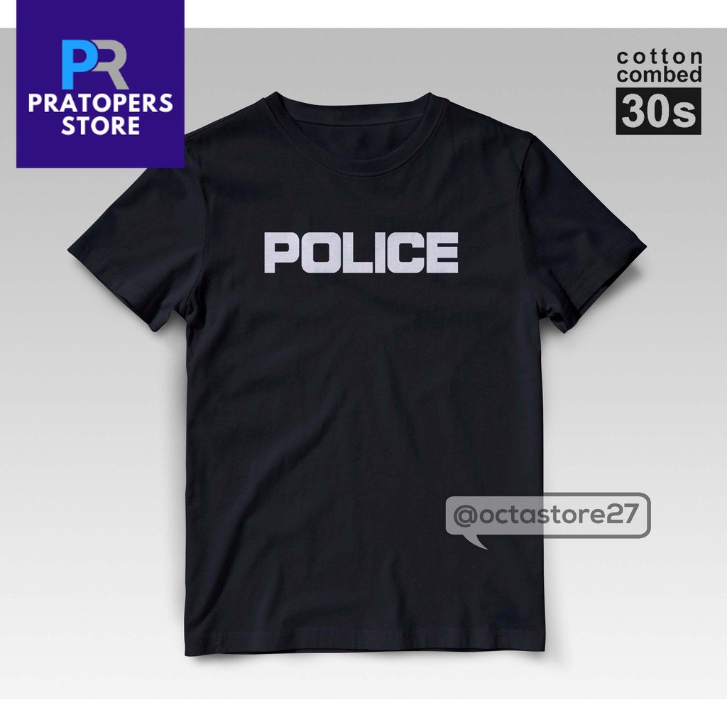 Kaos Baju Combed 30S Distro POLiCE POLiSi POLRi polos | kaos custom pria wanita