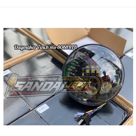 LAMPU DAYMAKER 7 INCH KODE MS8088RLB ORIGINAL DUS HITAM POLOS