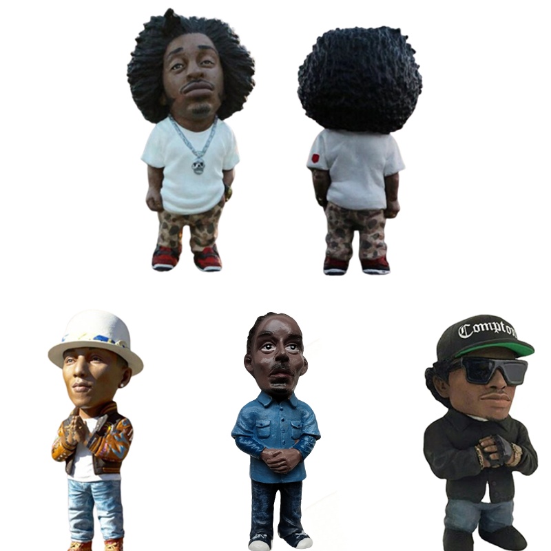 Hip Hop Rapper Bro Shakur Snoop Dogg Action Figure Untuk Penggemar Musik, Patung Ukiran Tangan Dan Berwarna Tangan