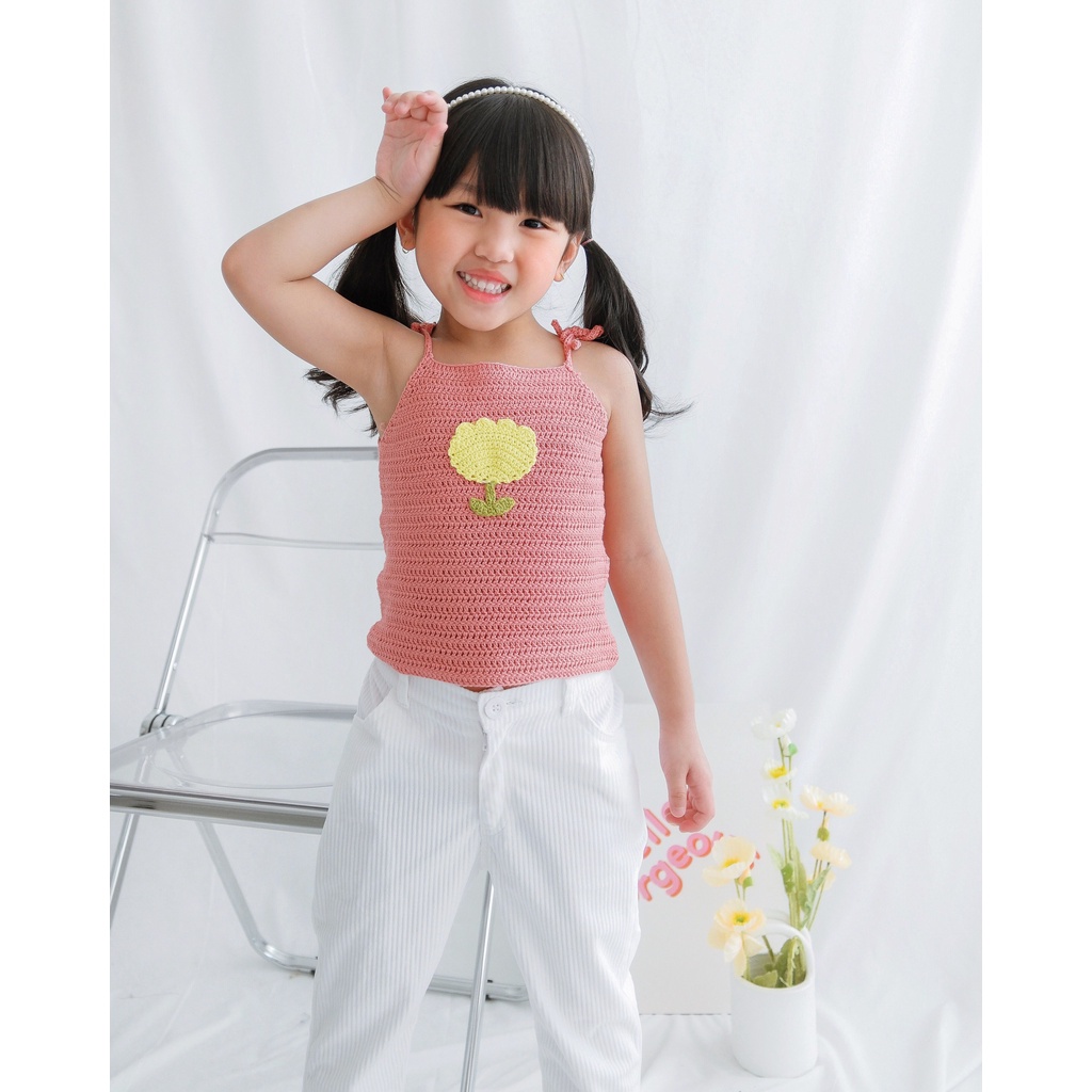 CORDELIA CROCHET TOP | Atasan Anak | Tanktop Anak Perempuan | Tanktop Knit | Tanktop Tajut Handmade