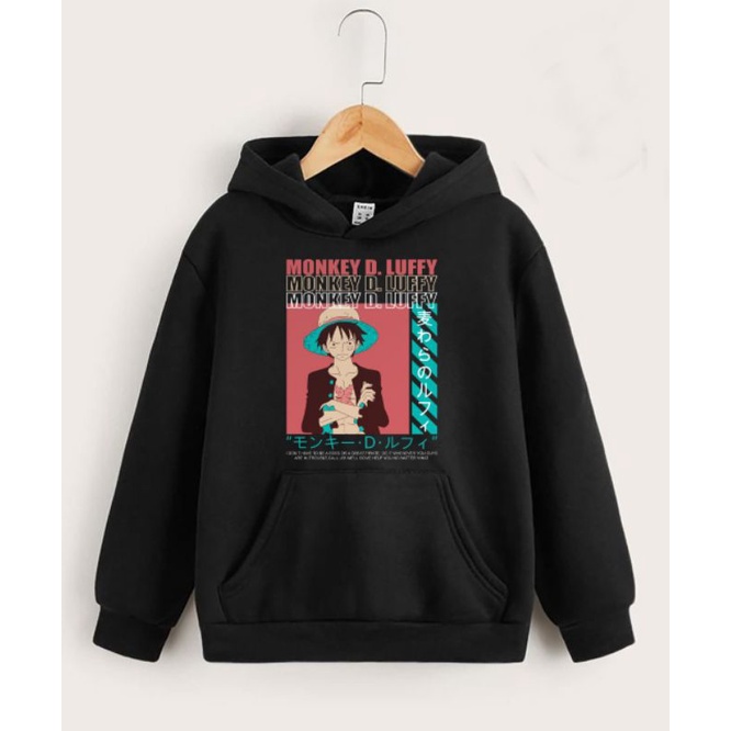 JAKET HOODIE ANIME ONE PIECE LUFFY / SWEATER ANAK ANIME