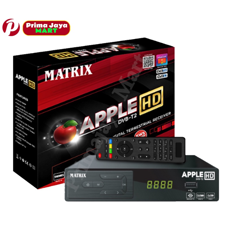 Set Top Box TV Digital Matrix Apple Merah | STB MATRIX APPLE