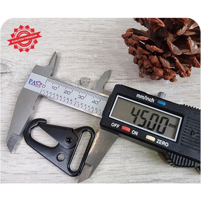 SNAPHOOK(2.5cm)GANTUNGAN KUNCI/PENGAIT KARABINER BLACK MATTE