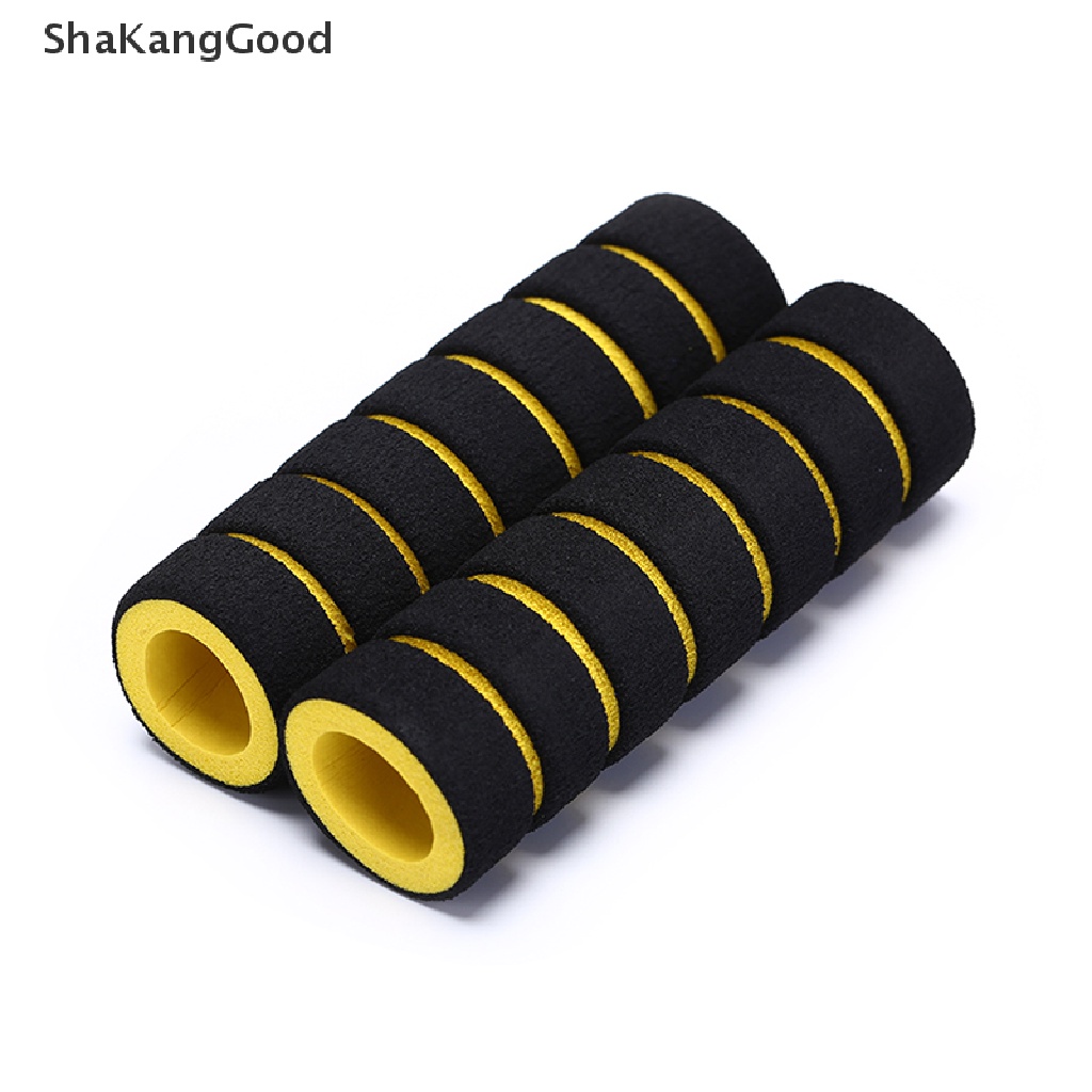 Skid 2Pcs Cover Grip Stang Sepeda / Motor Bahan Busa Spons Anti Slip