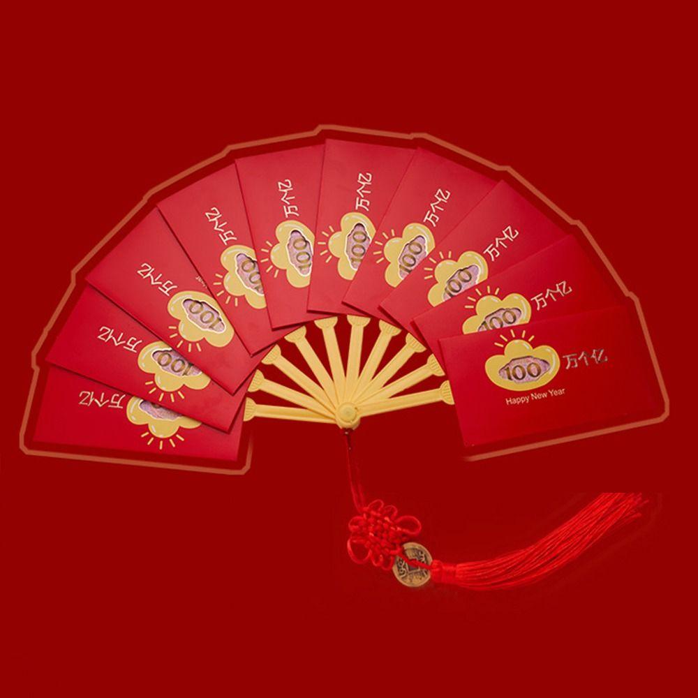 Lanfy Amplop Angpao Tahun Baru Cina / Imlek 6 / 10 Slot Warna Merah