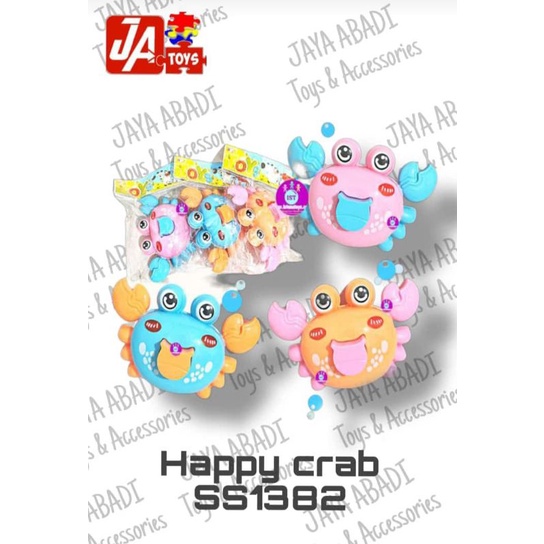 SS1382 Mainan Kepiting di Tekan Langsung Meluncur cuusss..... Happy Crab