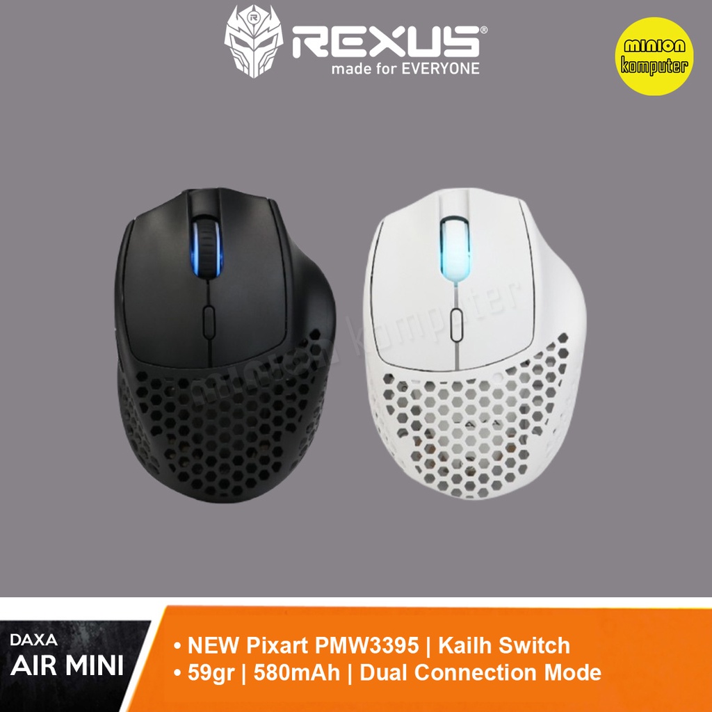 Jual Rexus Daxa Air Mini Wireless Pro Ultra Lightweight Gaming Mouse