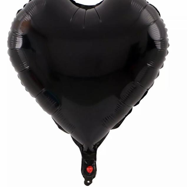 balon foil love / balon foil bentuk hati per pack isi 50pcs - silver