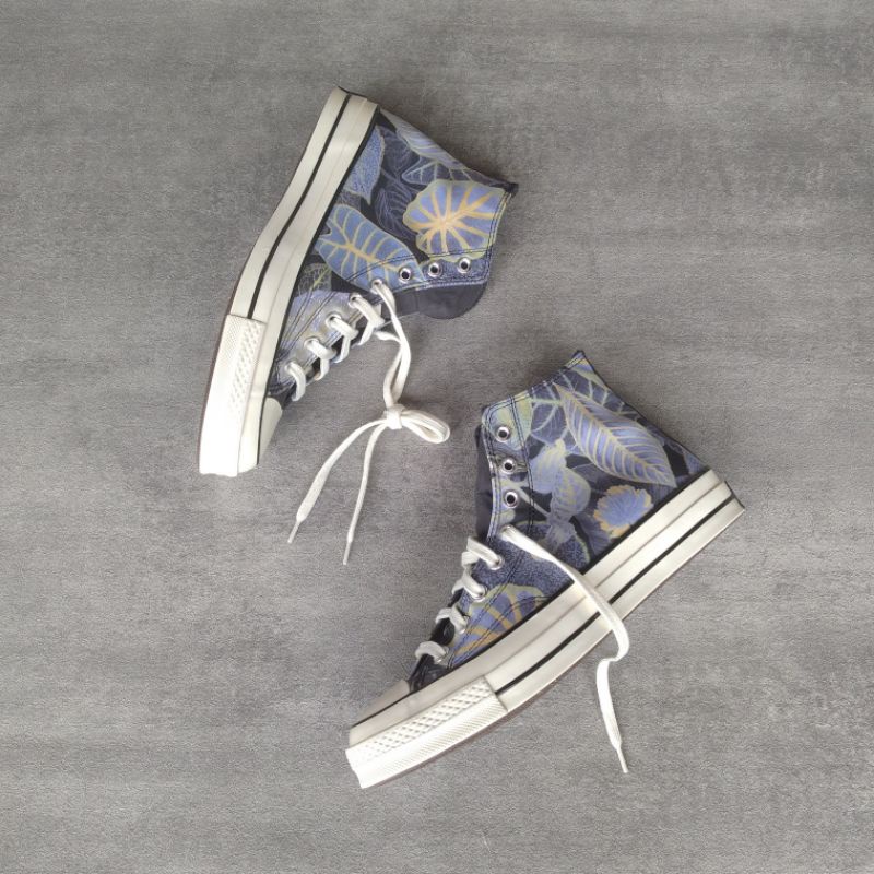 CONVERSE CHUCK 70 TROPICAL LEAF PRINT MEN'S SNEAKERS HIGH & LOW - GREY - ORIGINAL & RESMI