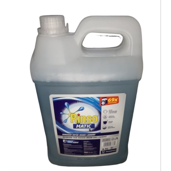 RINSO MATIC CAIR 4,5 L JERIGEN DETERGEN / RINSO MATIC CAIR DETERJEN LAUNDRY 4.5 L JERIGEN