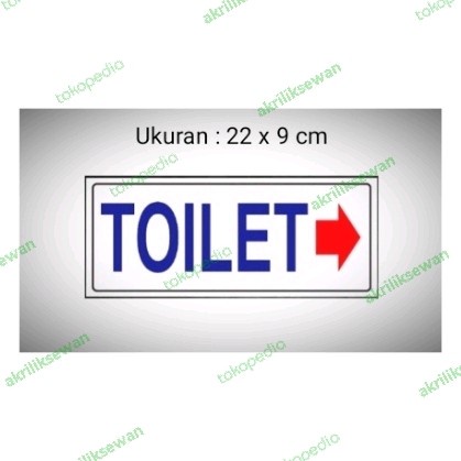 

Petunjuk Toilet, Sign label Acrylic, Sign Board Akrilik