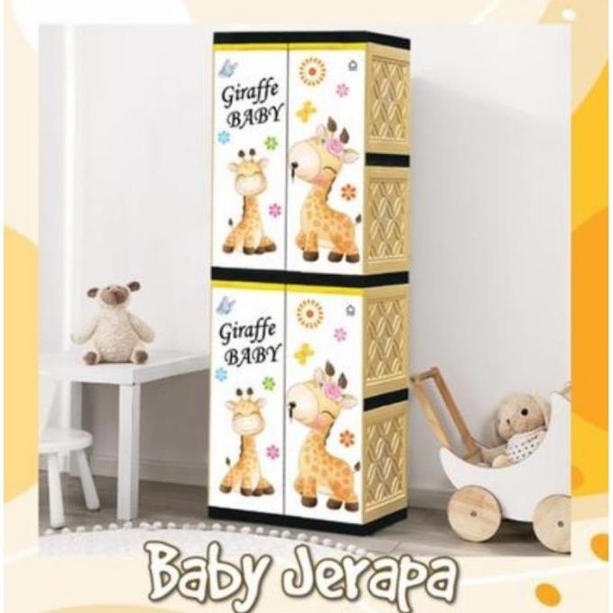 

LEMARI PLASTIK ANAK 4 SUSUN LEMARI BABY AKAKO+KUNCI LA2P stock ready