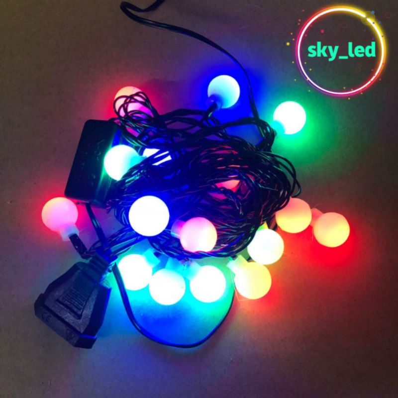 lampu tumblr/lampu natal led 10M /tumblr light/tumblr led 7warna lancip/roket/10M/ KABEL HITAM