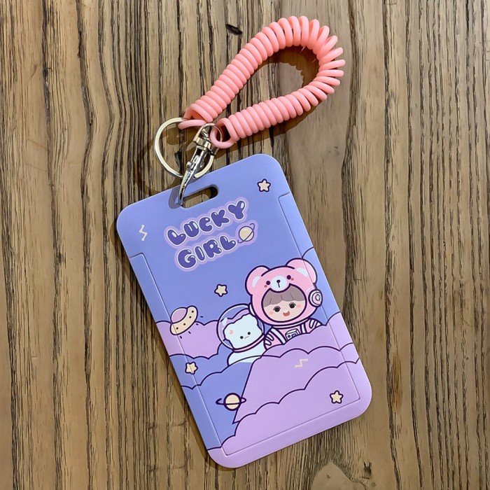 

TOKKADO Roku Lanyard Kartu ID Card Holder Name Tag Karakter Lucu - Lucky Girl RATU.SHOP25