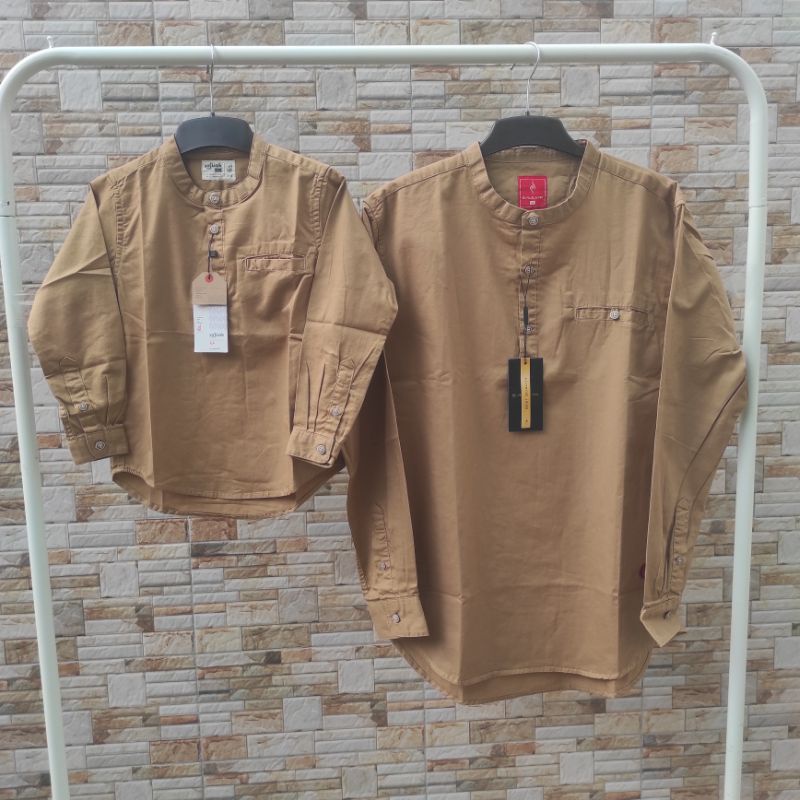 BAJU KEMEJA KOKO KEMKO COUPLE PASANGAN AYAH ANAK KANCING 1/2  LENGAN PANJANG ORIGINAL TERBARU SAJUAK