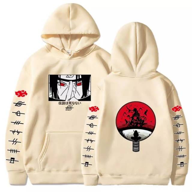 Jaket Sweater Hoodie One Piece  Anime Naruto Putih Premium - Sweater Hoodie Anime One Piece Kartun Naruto Kekinian Bahan Flece Tebal Gramasi 280 Size Lengkap S-M-L-XL-XXL