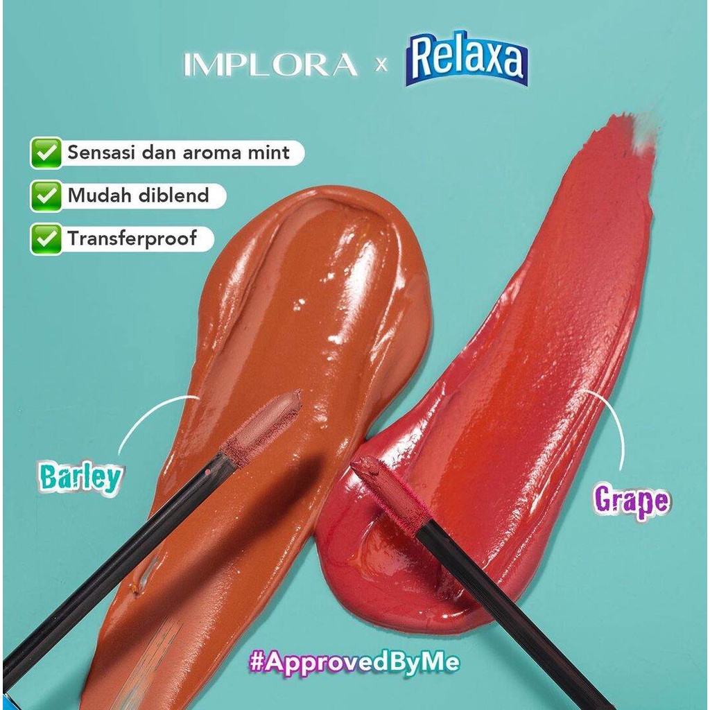 Implora x Relaxa Matte Lipcream Barley Grape Lip Cream Limited Edition