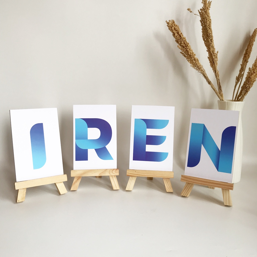 TENNESY HIASAN DINDING ALPHABET HURUF FONT KUSTOM NAMAWHITE BLUE 10X20 CM WALL DECOR PAJANGAN KAYU DEKORASI DINDING KAMAR TIDUR RUMAH